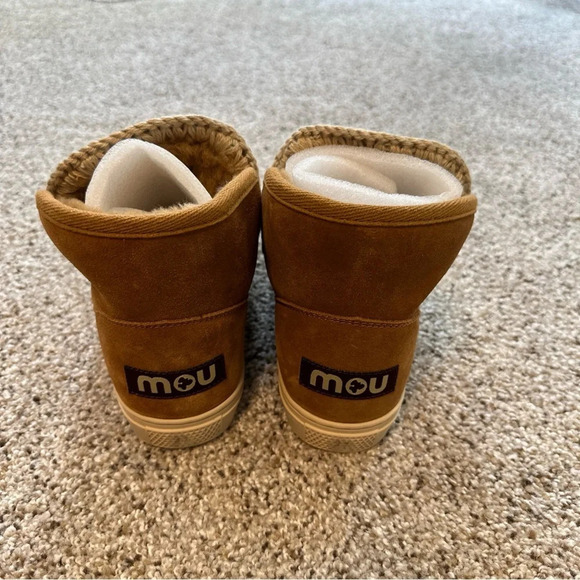 mou Eskimo Crochet ankle boots, NIB,  Size 37,  Cognac, Style MU.FE111046A - Picture 7 of 11